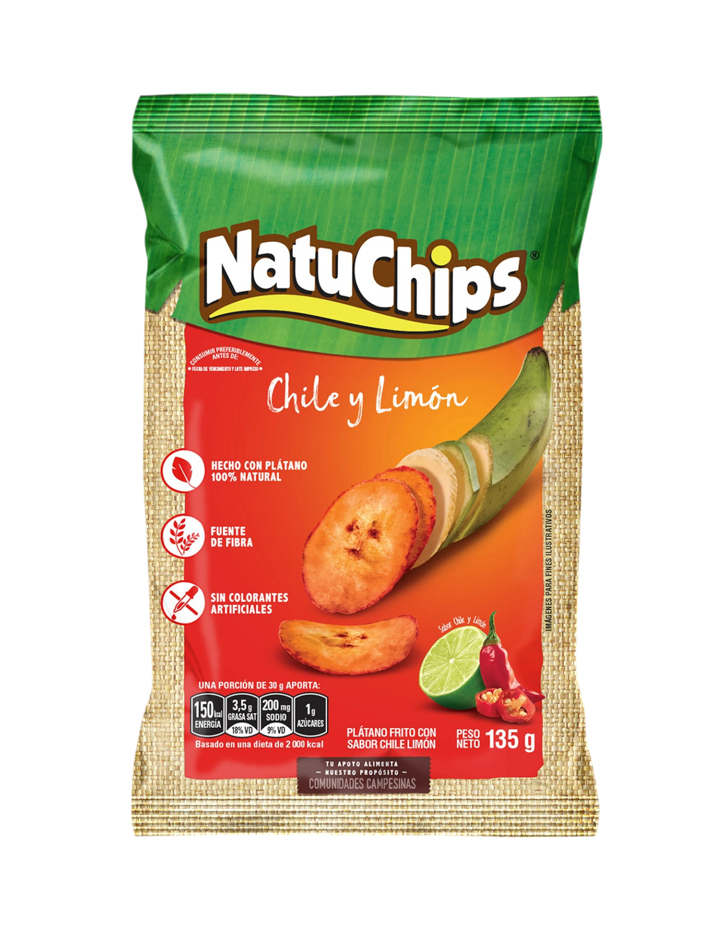 Natu chips Chile Limon